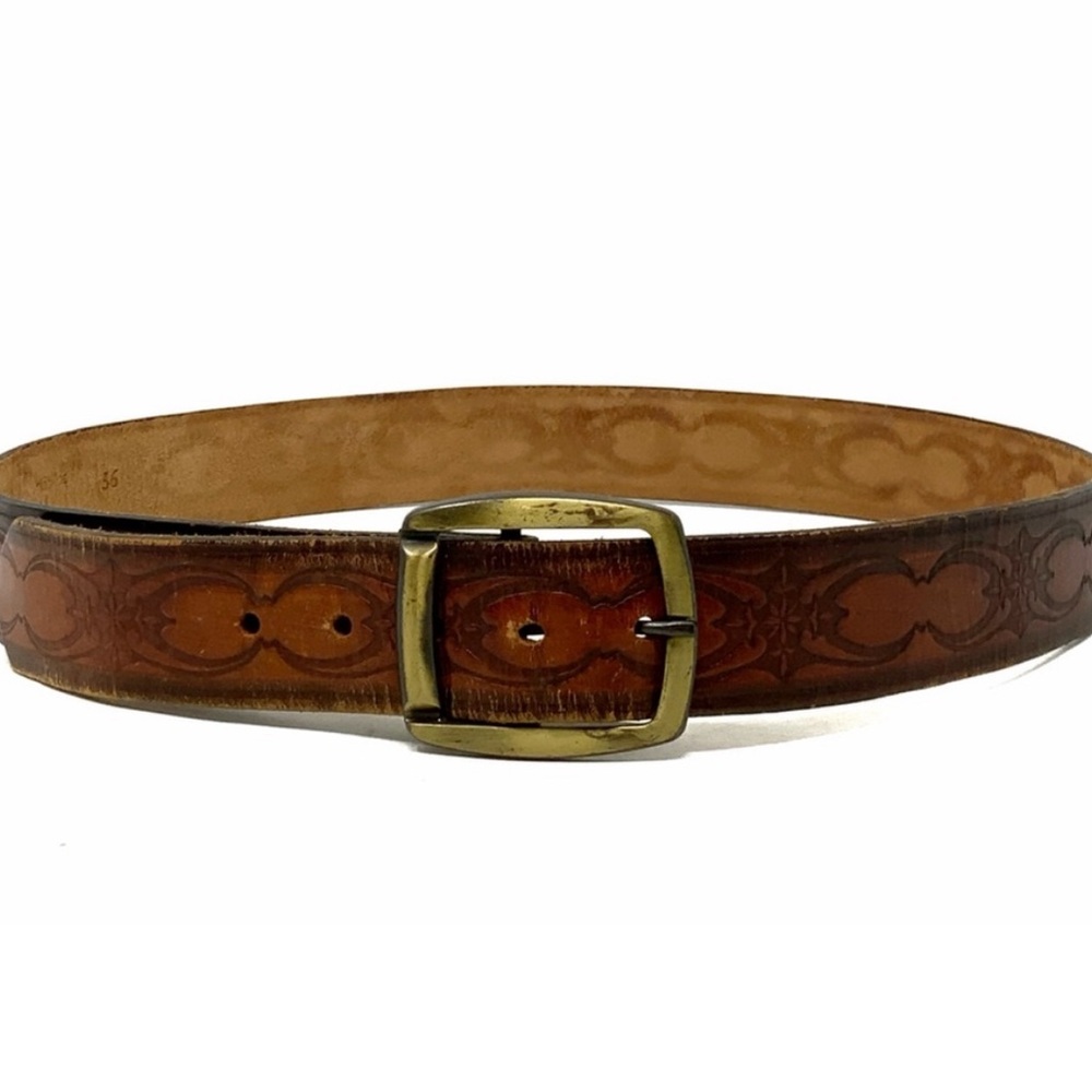Vintage Western Steerhide Leather Cowboy Belt